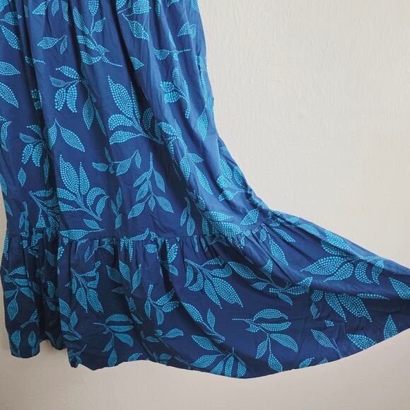 NEW J. Crew Poplin Blue Coral Midi Dress Seaport Blue Cenote - Picture 8 of 13